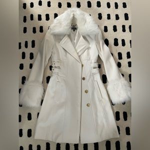 Bebe vintage y2k white peacoat XS